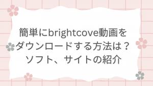 簡単にbrightcove動画をダウンロードする方法は？ソフト、サイトの紹介